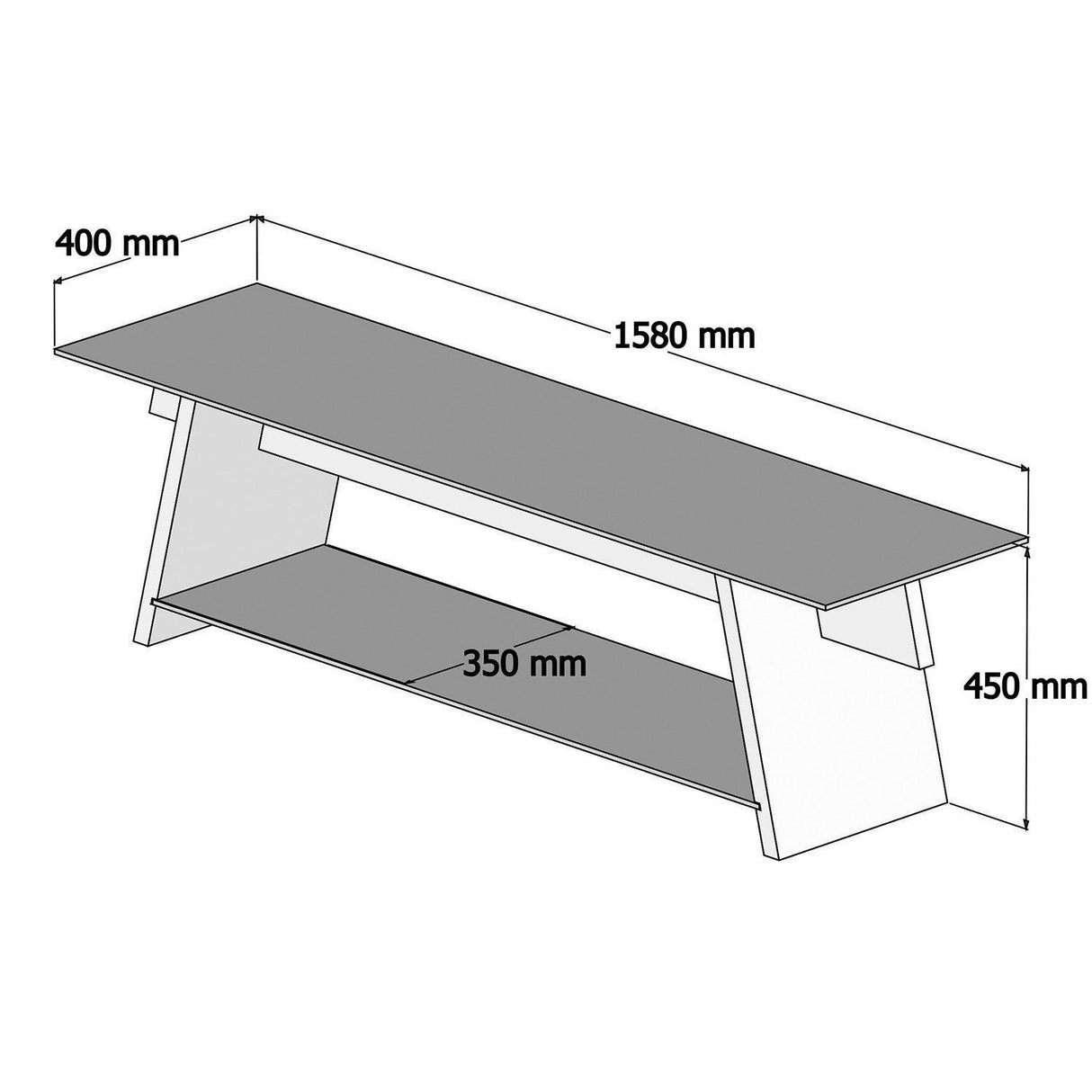 Comoda TV TV201, Nuc, 40x45x158 cm