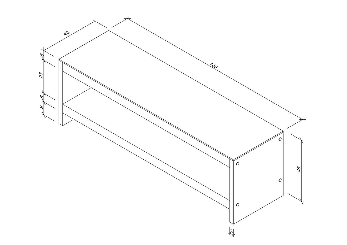 Comoda TV TV300, Nuc, 40x45x140 cm