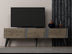 Comoda TV Veas - Anthracite, Walnut, Gri, 43x30x150 cm