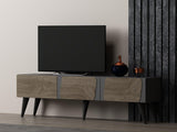 Comoda TV Veas - Anthracite, Walnut, Gri, 43x30x150 cm