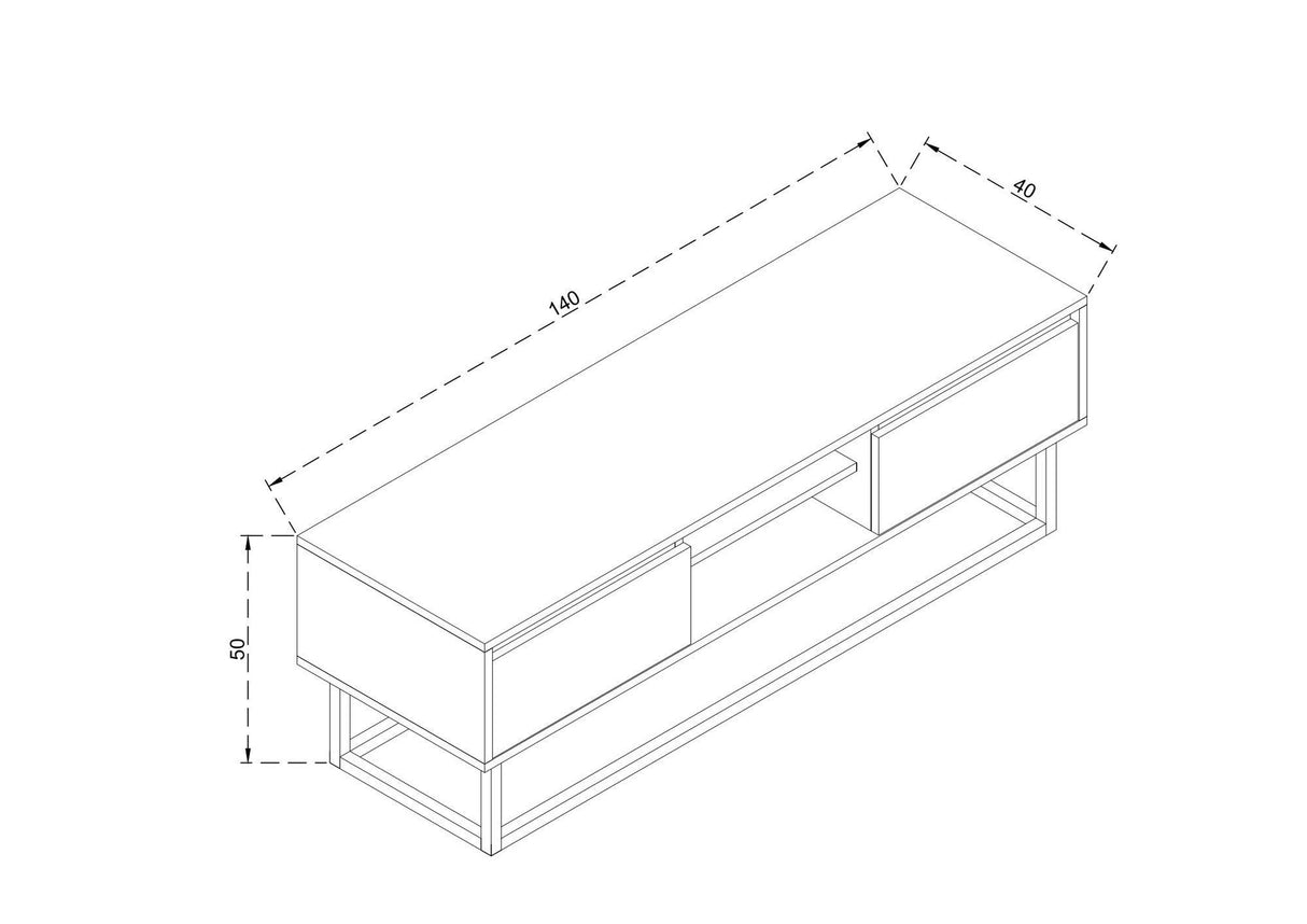 COMODA TV wera, Nuc, 140x50x40 cm