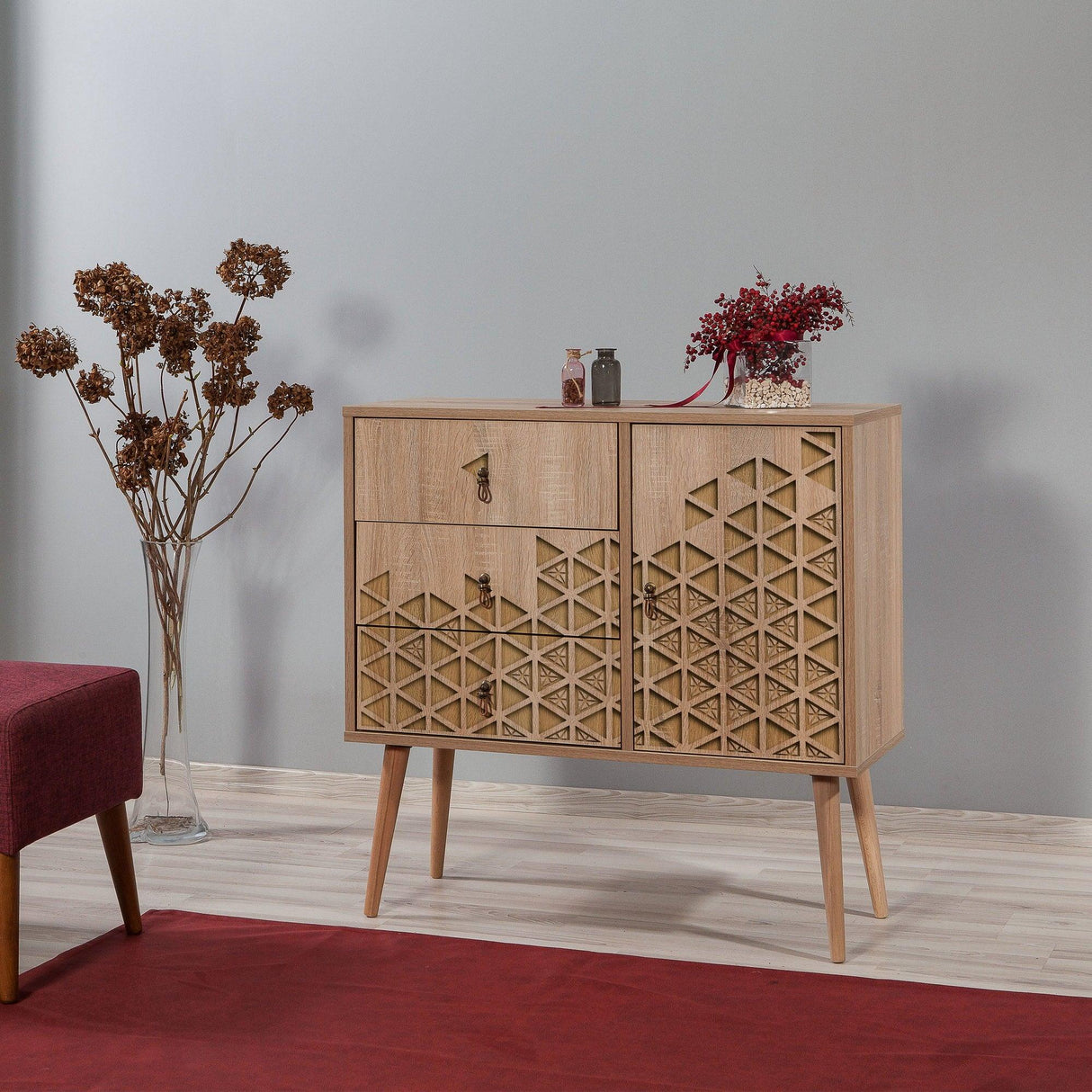 Comoda Verybox - Dresser 1, Sonoma, 90x40x90 cm