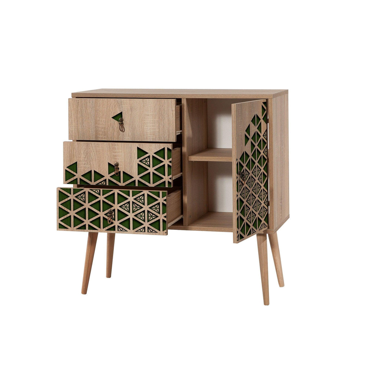 Comoda Verybox - Dresser 2, Stejar Sonoma, 90x40x90 cm