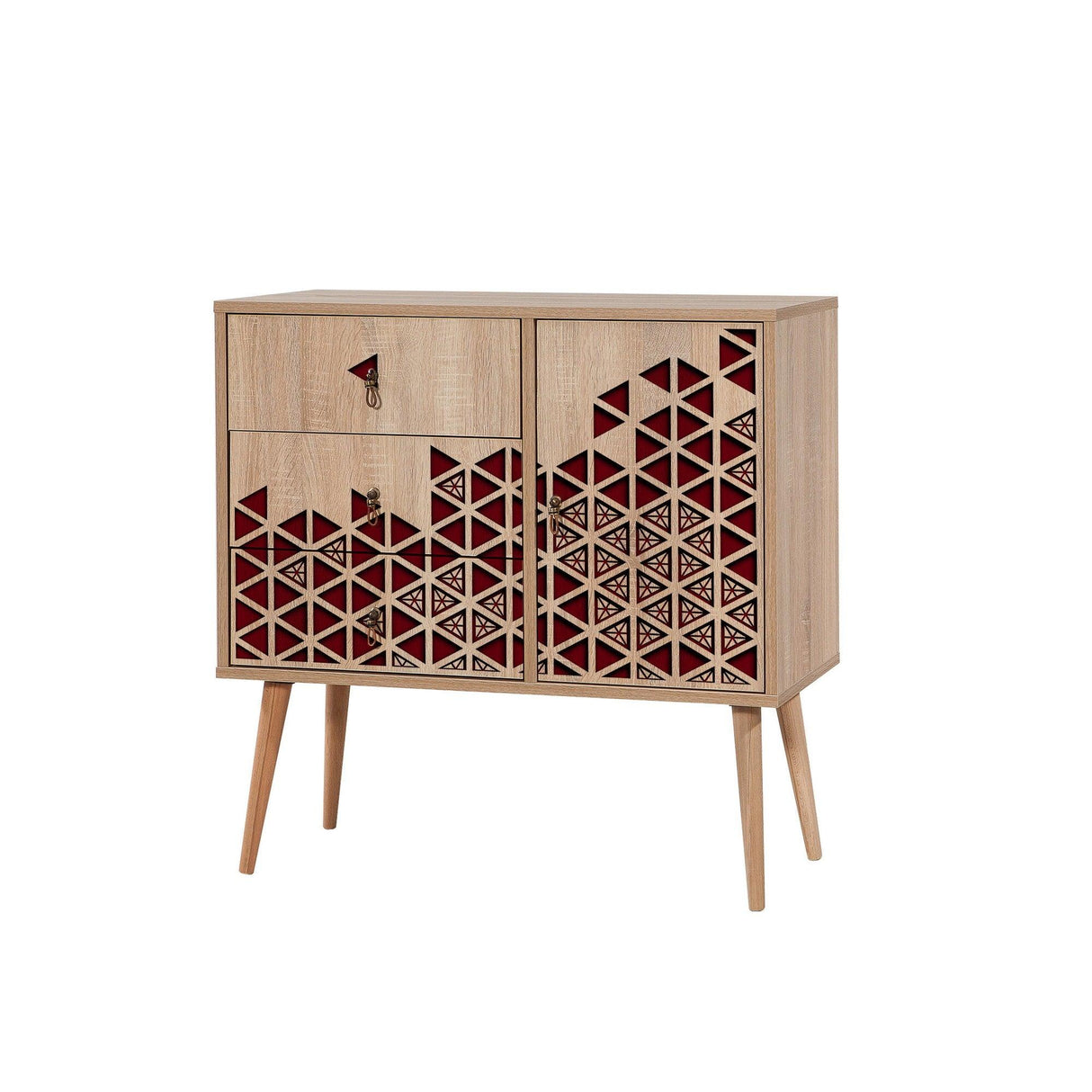 Comoda Verybox - Dresser 3, Sonoma, 90x40x90 cm