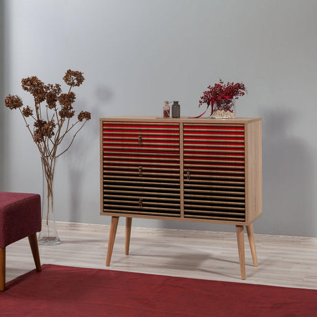 Comoda Verybox - Dresser 6, Stejar Sonoma, 90x40x90 cm