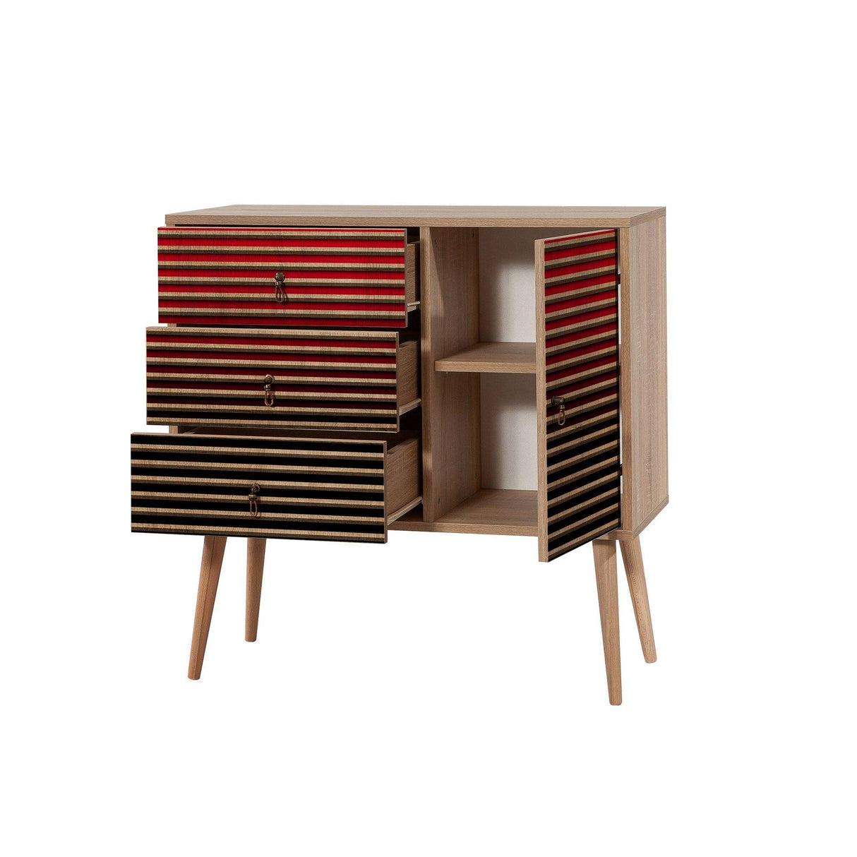 Comoda Verybox - Dresser 6, Stejar Sonoma, 90x40x90 cm