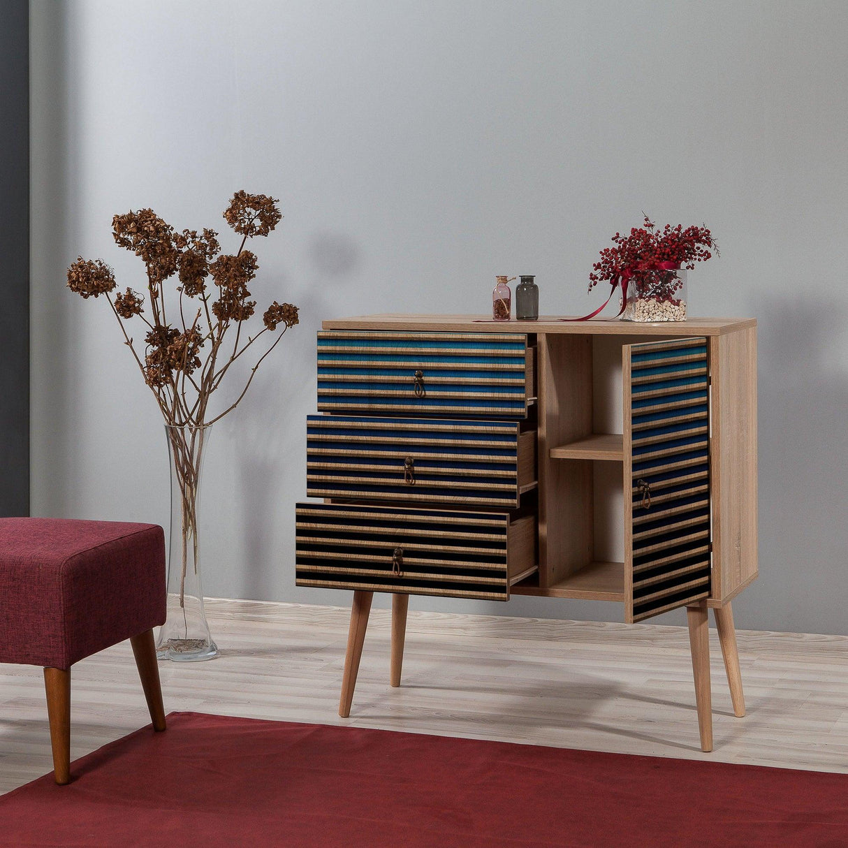 Comoda Verybox - Dresser 7, Sonoma, 90x40x90 cm