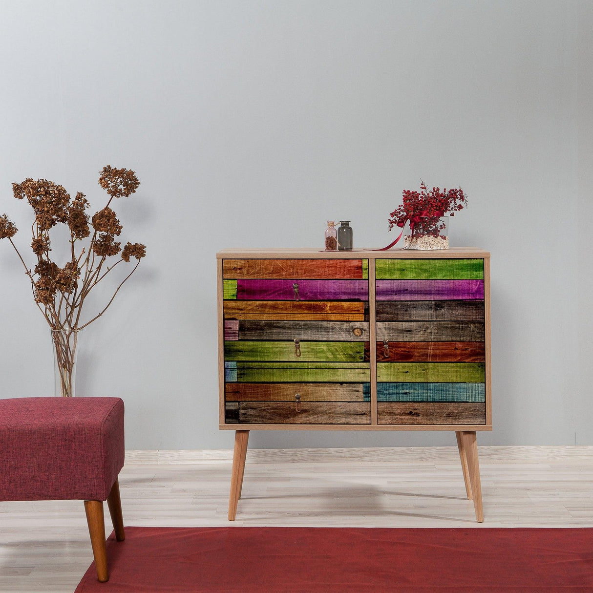 Comoda Verybox - Dresser 9, Sonoma, 90x40x90 cm