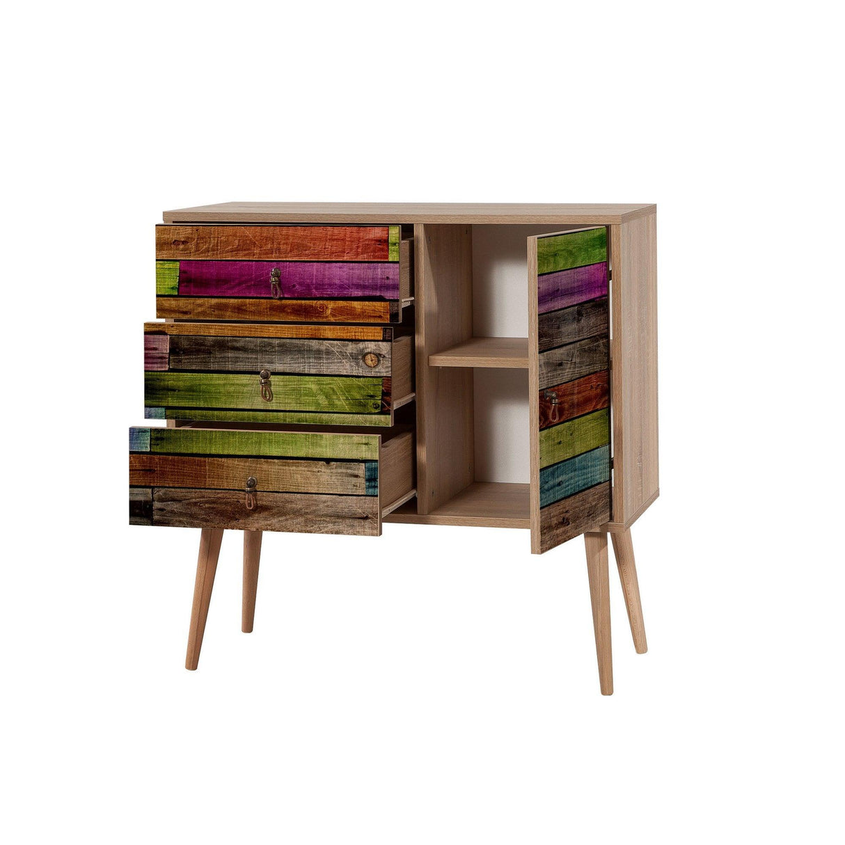 Comoda Verybox - Dresser 9, Sonoma, 90x40x90 cm