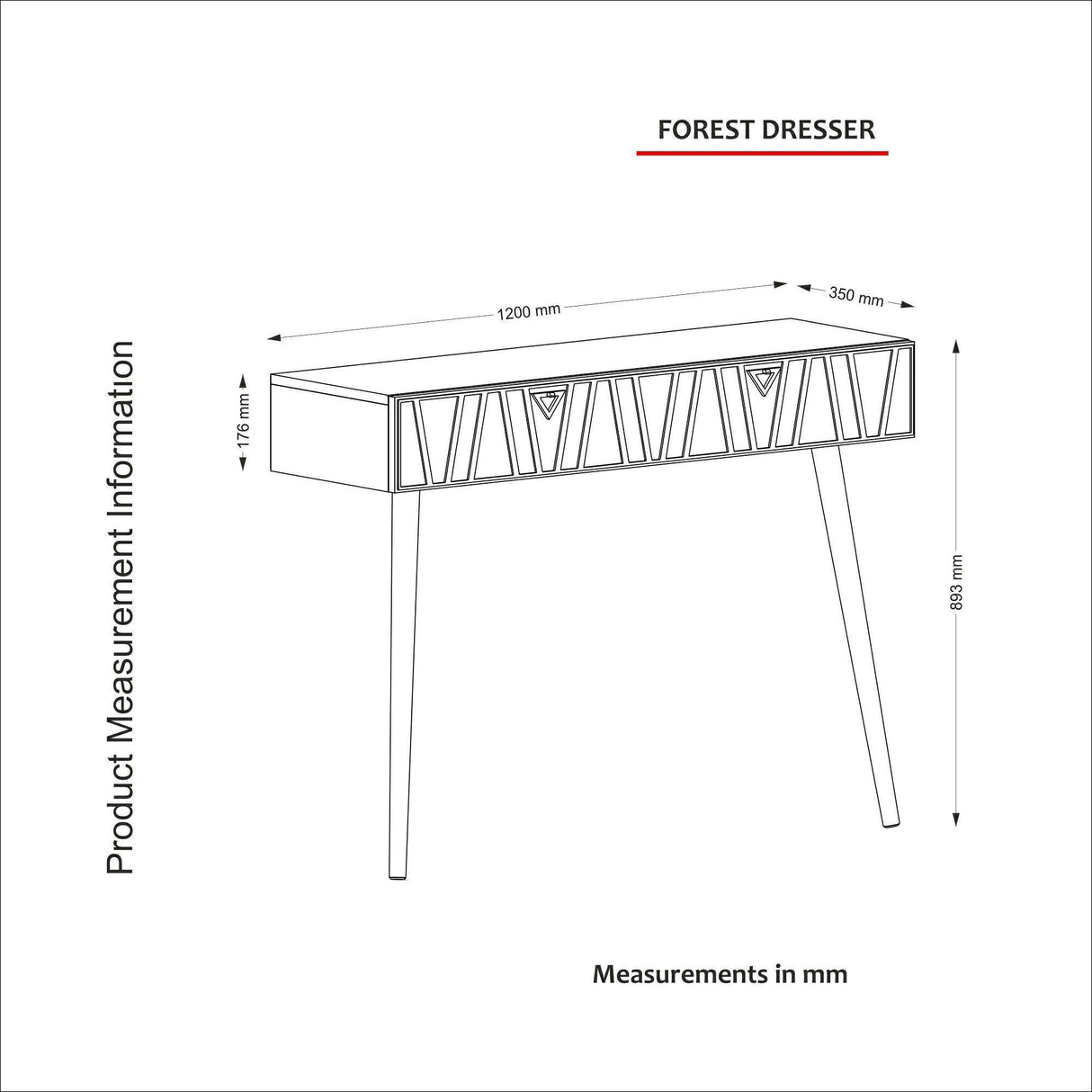 Consola Forest, Nuc, 120x89x35 cm