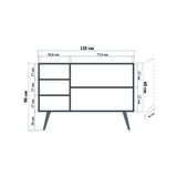 Consolă MEGA-121 Console 7, Stejar Sonoma, 90x60x120 cm