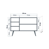 Consolă Mega -  Console 3, Stejar Sonoma, 90x60x120 cm