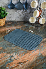 Covoraș pentru uscare vase Dish Drying Mat OMS-BP01, Gri, 36x4x28 cm