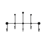 Cuier de hol metalic Metal Wall Hook Antonio 3, Negru, 80x45x10 cm