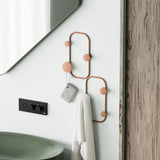 Cuier de hol metalic Metal Wall Hook Antonio 5, Cupru, 26x5 cm