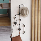 Cuier de hol metalic Metal Wall Hook Antonio 6, Negru, 28x70x5 cm