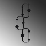 Cuier de hol metalic Metal Wall Hook Antonio 6, Negru, 28x70x5 cm