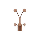 Cuier de hol metalic Metal Wall Hook Artistic 4, Cupru, 24x16 cm