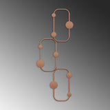 Cuier de hol metalic Metal Wall Hook Elegance 2, Cupru, 28x70x5 cm