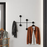 Cuier de hol metalic Metal Wall Hook Honey 1, Negru, 82x60x10 cm