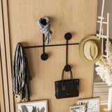 Cuier de hol metalic Metal Wall Hook Honey 1, Negru, 82x60x10 cm