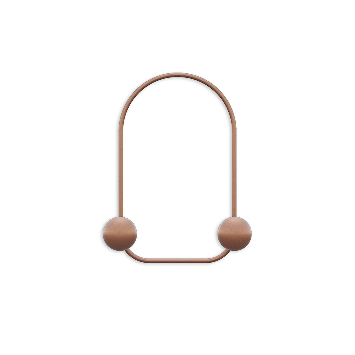 Cuier de hol metalic Metal Wall Hook Honey 4, Cupru, 25x7 cm