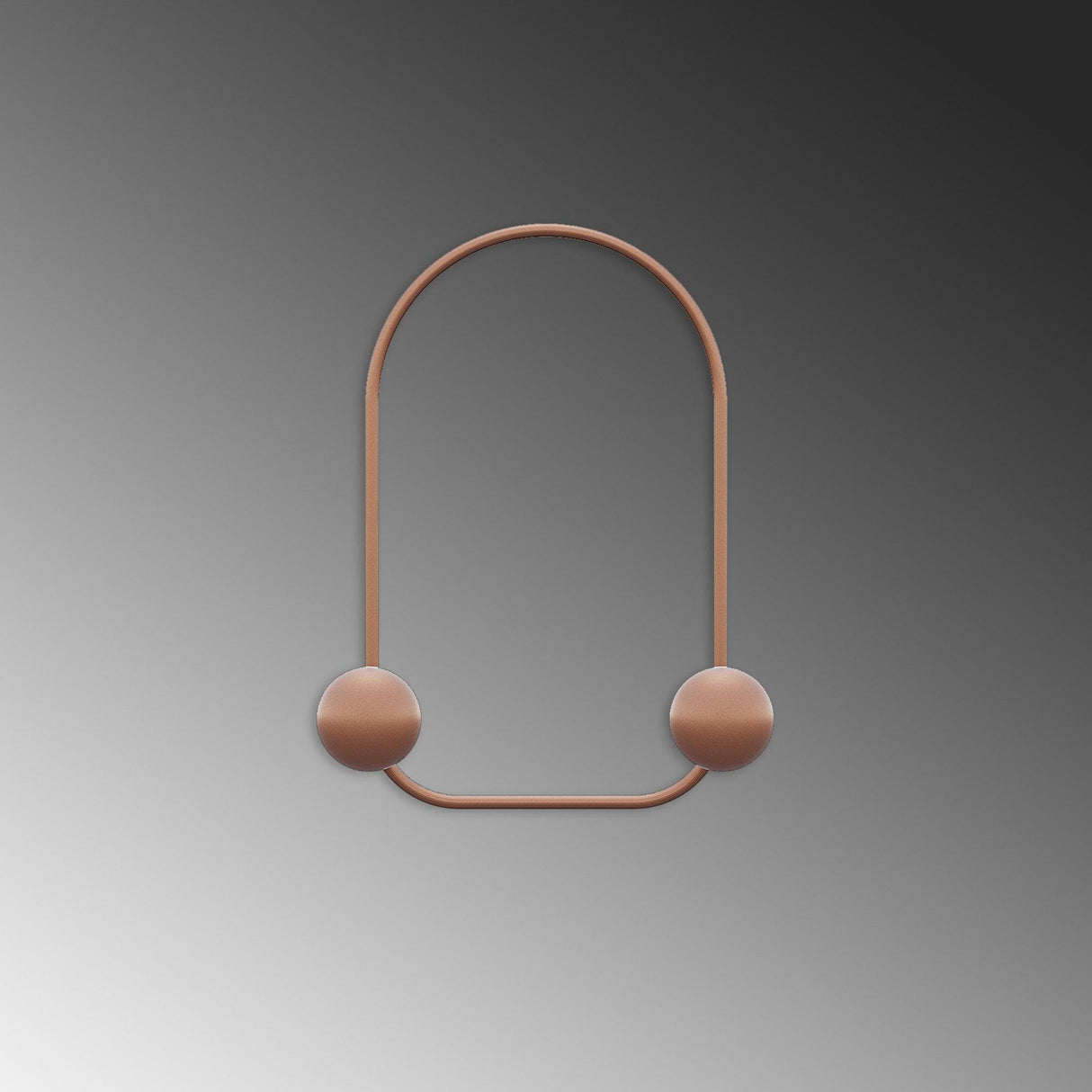 Cuier de hol metalic Metal Wall Hook Honey 4, Cupru, 25x7 cm