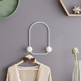 Cuier de hol metalic Metal Wall Hook Minimal 3, Alb, 25x7 cm