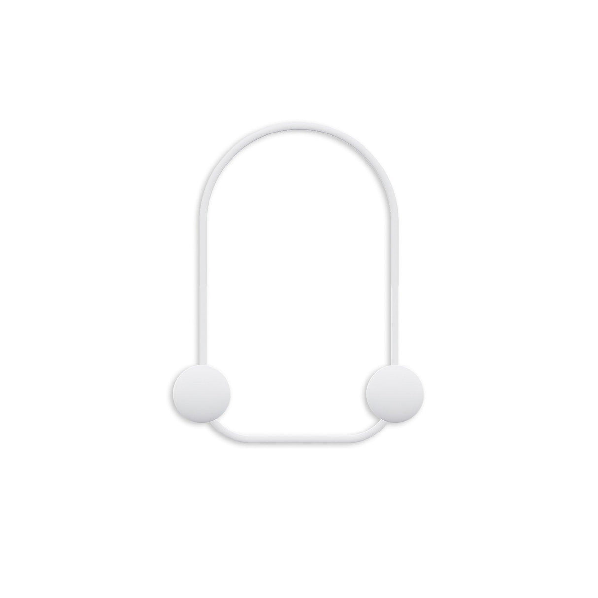 Cuier de hol metalic Metal Wall Hook Minimal 3, Alb, 25x7 cm