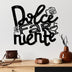 Decoratiune de perete Metal Dolce far Niente 2, Negru, 56x51 cm