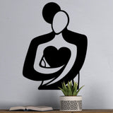 Decoratiune de perete Metal Love, Negru, 0.15x52x70 cm