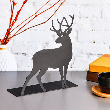 Decorative Object Deer - Black, Negru, 7x20x20 cm