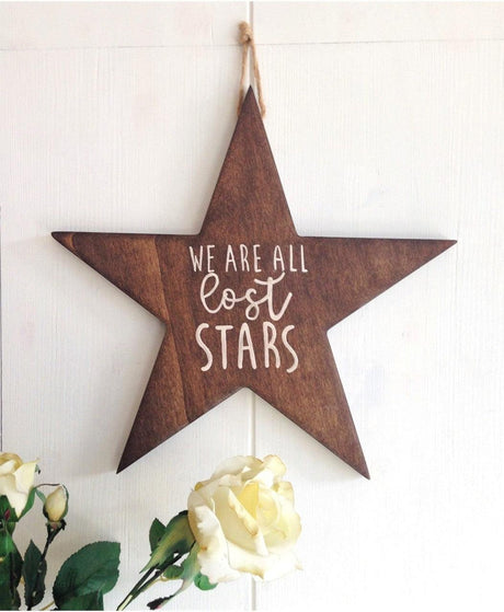 Decorative Wooden Wall Accessory All Stars, Nuc, 2x35x35 cm