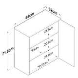 Dulap Baie suspendat Ozan, Nuc, 65 x 72 x 32 cm