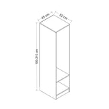 Dulap Haine Kale 210, Alb, 45x210x52 cm