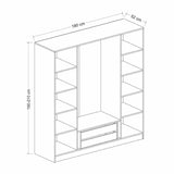Dulap Haine Kale Mebran - 8391, Alb, 180x190x52 cm
