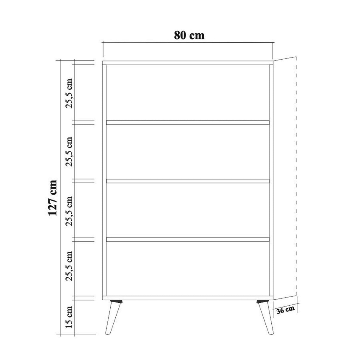 DULAP MULTIFUNCTIONAL Multibox -Multi Purpose Cabinet 1, Stejar Sonoma, 127x36x80 cm