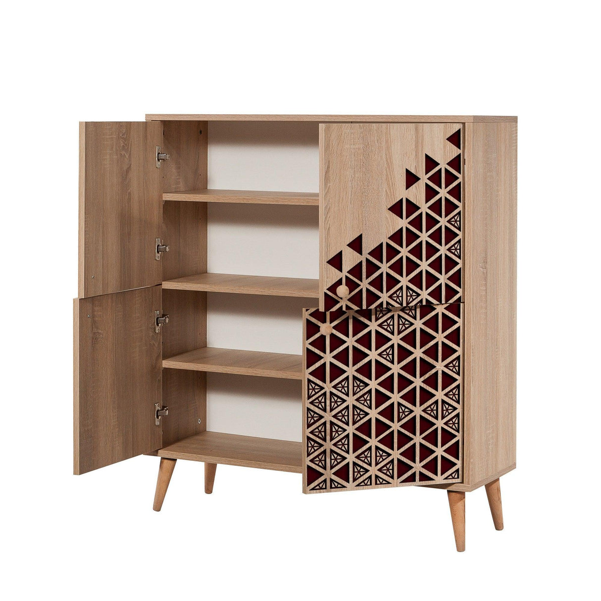 DULAP MULTIFUNCTIONAL MULTİLÜX-120 Multi Purpose Cabinet 3, Stejar Sonoma, 111x36x95 cm