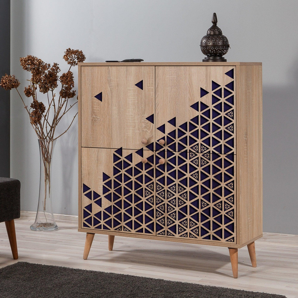 DULAP MULTIFUNCTIONAL MULTİLÜX-120 Multi Purpose Cabinet 4, Stejar Sonoma, 111x36x95 cm