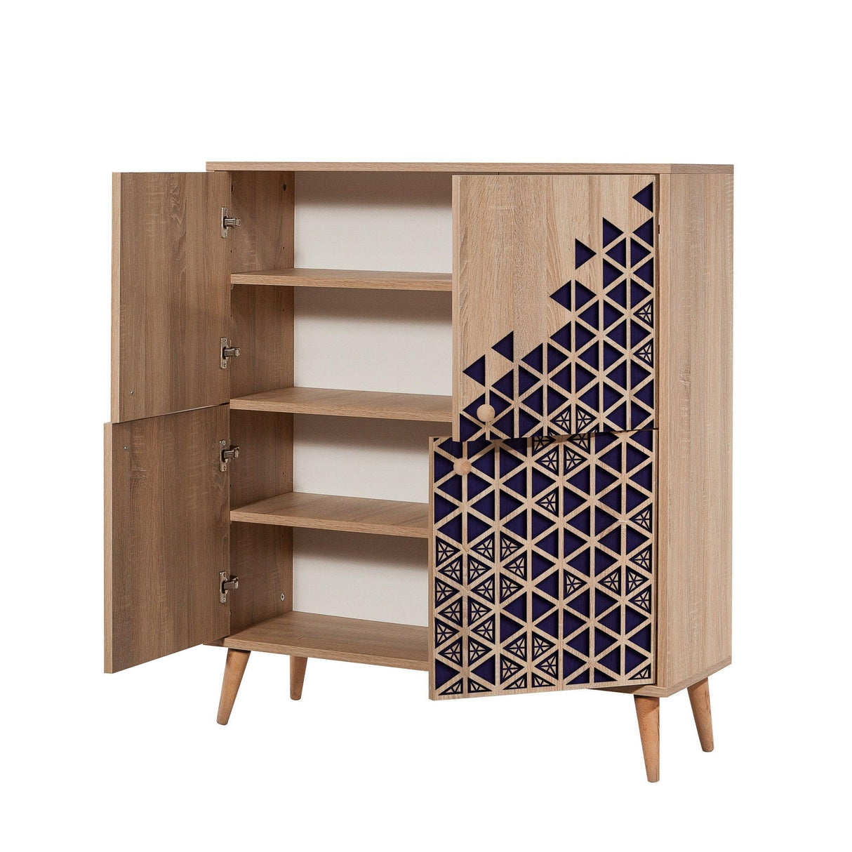 DULAP MULTIFUNCTIONAL MULTİLÜX-120 Multi Purpose Cabinet 4, Stejar Sonoma, 111x36x95 cm