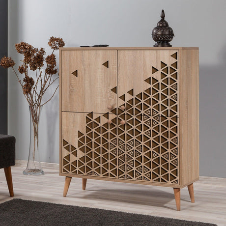 DULAP MULTIFUNCTIONAL MULTİLÜX-120 Multi Purpose Cabinet 5, Stejar Sonoma, 111x36x95 cm