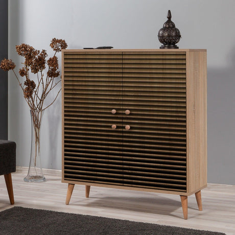 DULAP MULTIFUNCTIONAL MULTİLÜX-120 Multi Purpose Cabinet 6, Stejar Sonoma, 111x36x95 cm