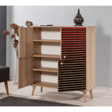 DULAP MULTIFUNCTIONAL MULTİLÜX-120 Multi Purpose Cabinet 7, Stejar Sonoma, 111x36x95 cm