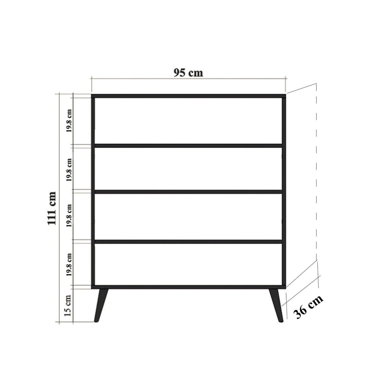 DULAP MULTIFUNCTIONAL Multilüx Multi Purpose Cabinet 2, Alb, 111x36x95 cm