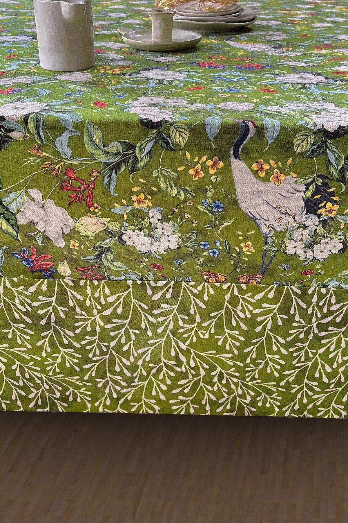 Fata de Masa Green Flower 160 x 260, Verde, 160x1x260 cm