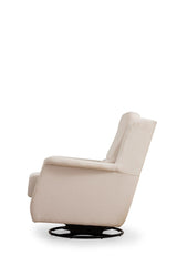 Fotoliu Rotativ Costor Wing Chair, Alb, 100 x 82 x 100 cm