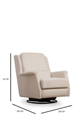 Fotoliu Rotativ Costor Wing Chair, Alb, 100 x 82 x 100 cm