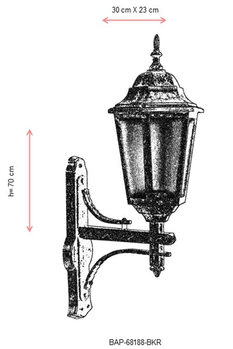 Lampă de perete de exterior BAP 444 Outdoor Wall Lamp, Maro, 30x70x23 cm