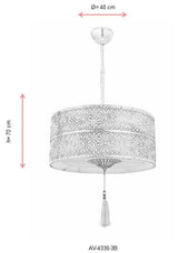 Lustra Aksu Chandelier, Alb