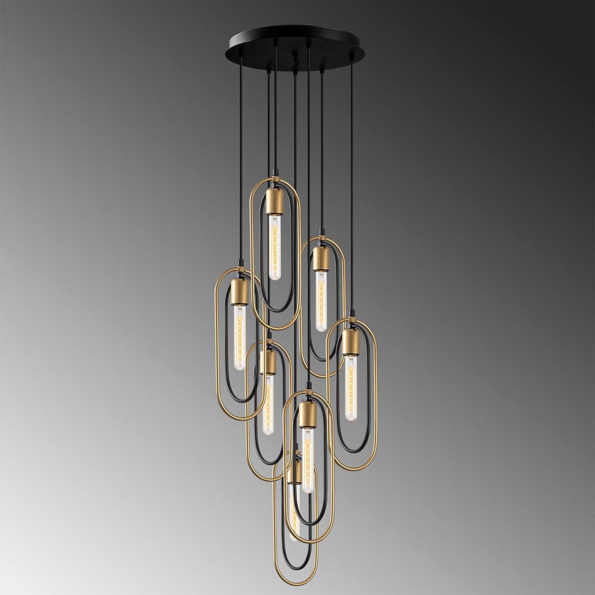 Lustra Cerco Chandelier, Negru